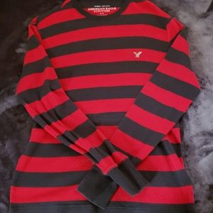 Red and Gray American Eagle long sleeve shirt